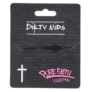 Dirty Mids Pure Faith Black Cross Bracelet
